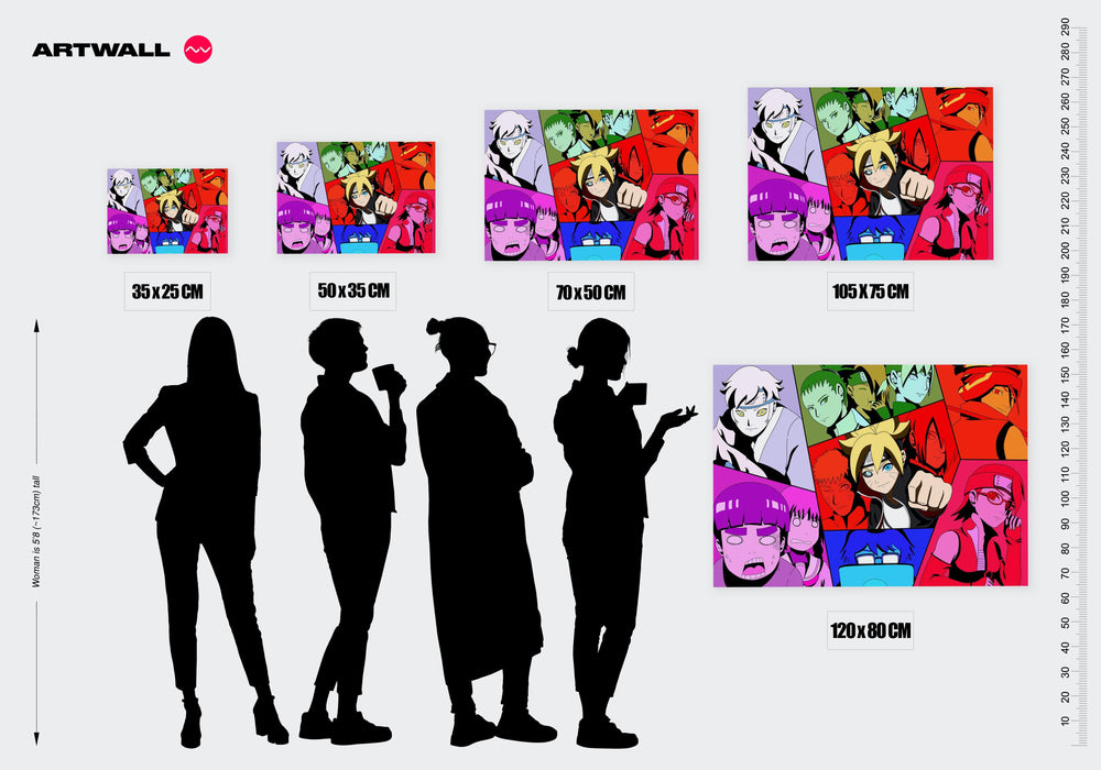 Tableau Naruto Portraits Colores Jeunes