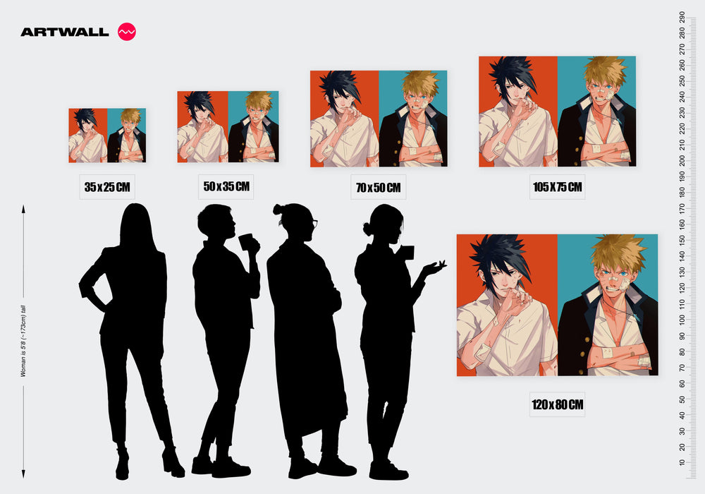 Tableau Naruto Rivaux Blesses Rugissants