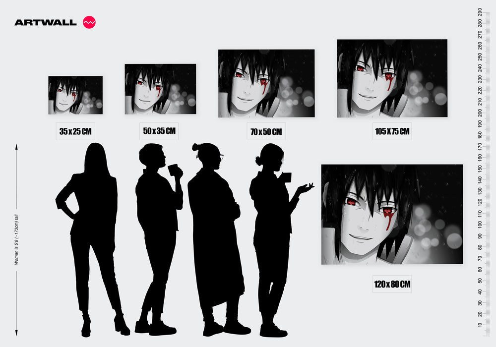 Tableau Naruto Sourire Sombre Saignant