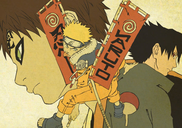 Tableau Naruto Trois Ninjas Determines