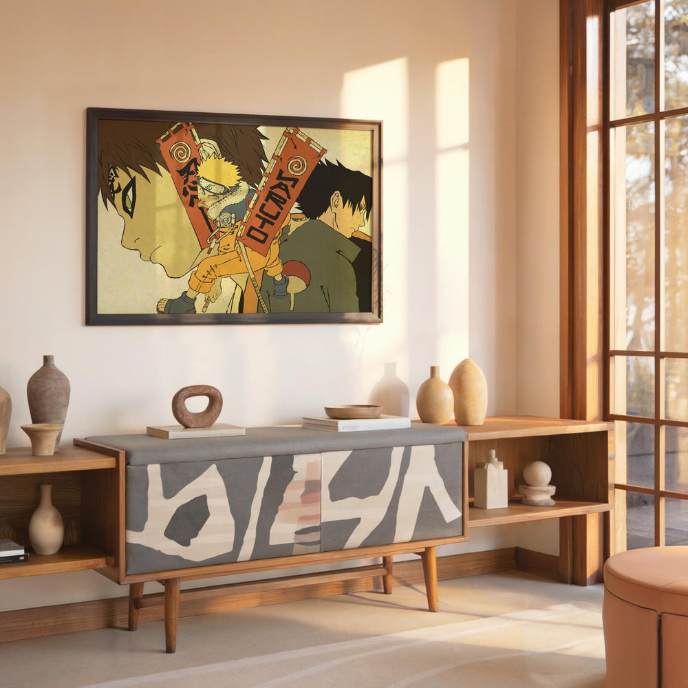 Tableau Naruto Trois Ninjas Determines 1