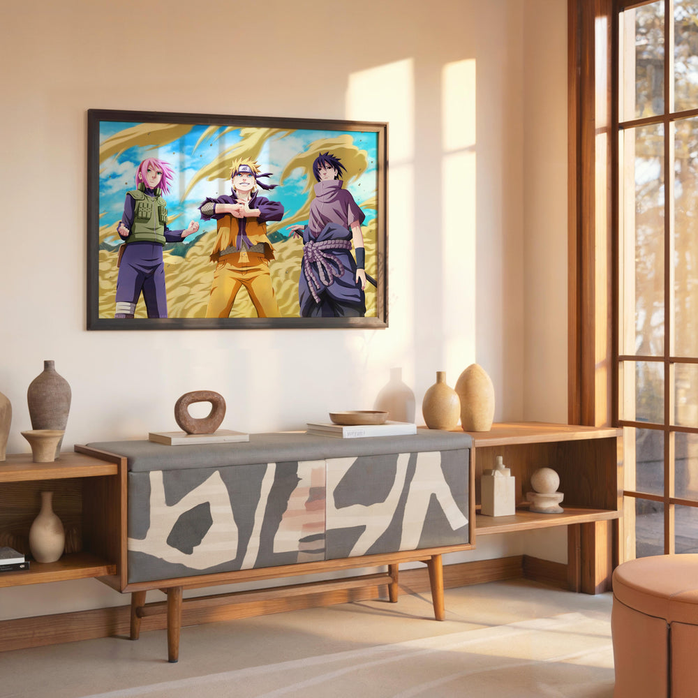 Tableau Naruto Trois Ninjas Determines 1