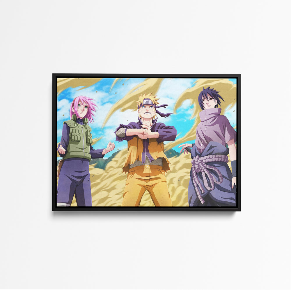 Tableau Naruto Trois Ninjas Determines 1