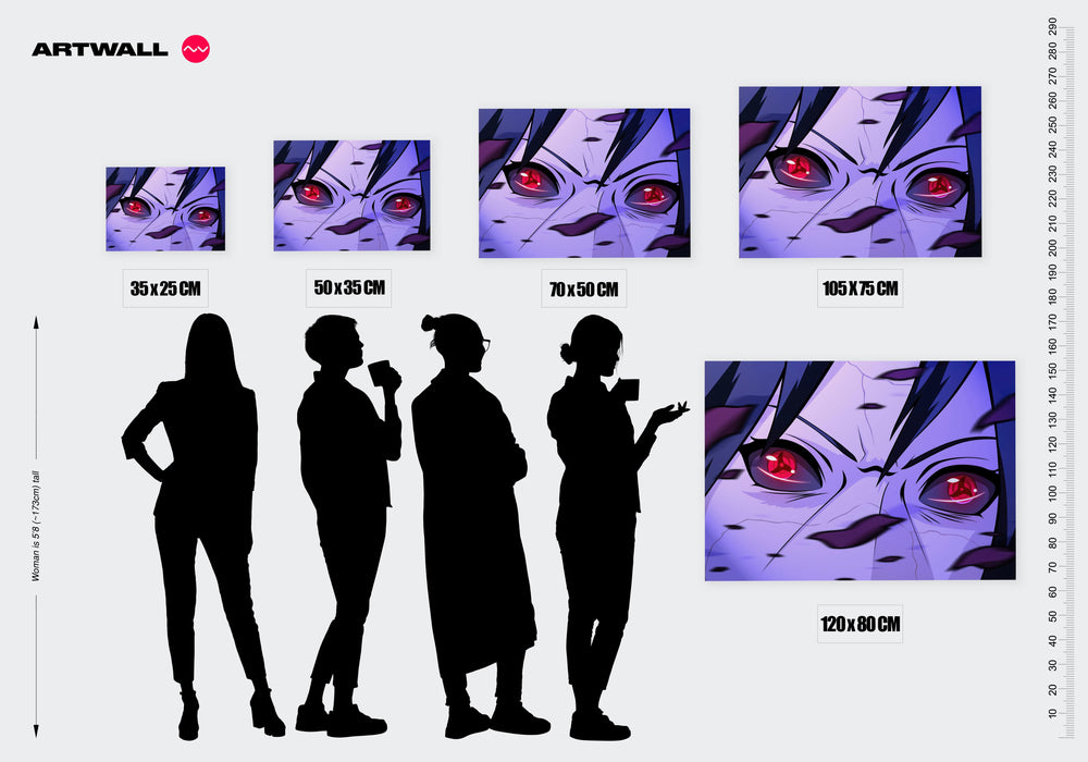 Tableau Naruto Yeux Ecarlates Intenses