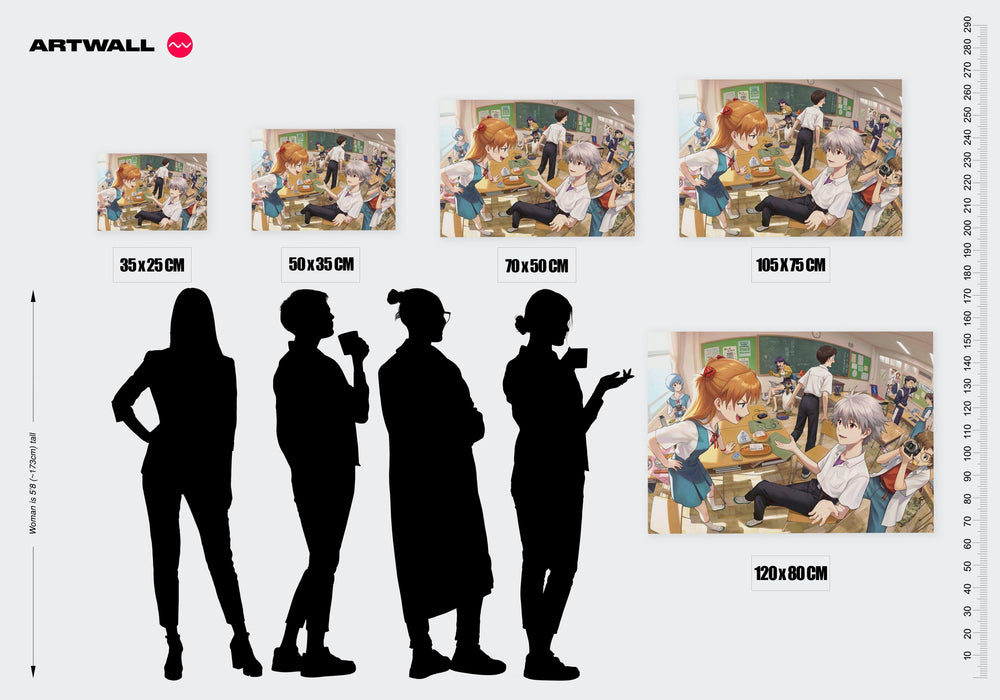 Tableau Neon Genesis Evangelion Classe Detendue Ensemble