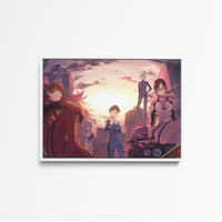 Tableau Neon Genesis Evangelion Pilotes Au Crepuscule