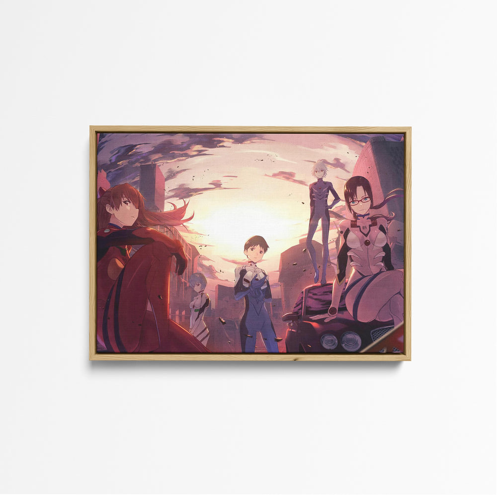 Tableau Neon Genesis Evangelion Pilotes Au Crepuscule