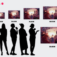 Tableau Neon Genesis Evangelion Pilotes Au Crepuscule
