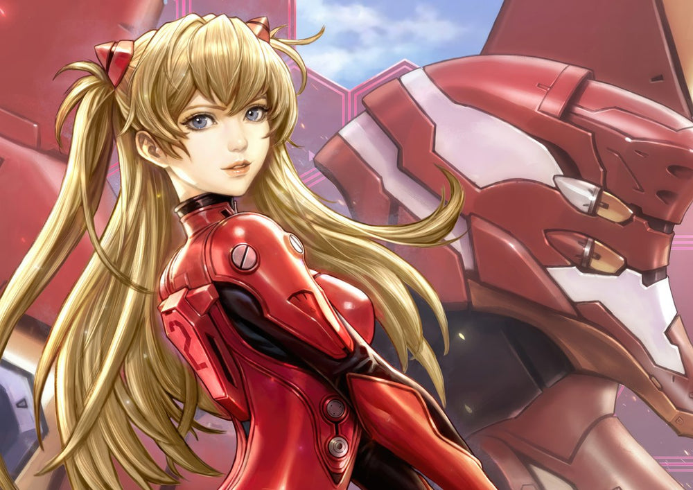 Tableau Neon Genesis Evangelion Rousse Armure Geante