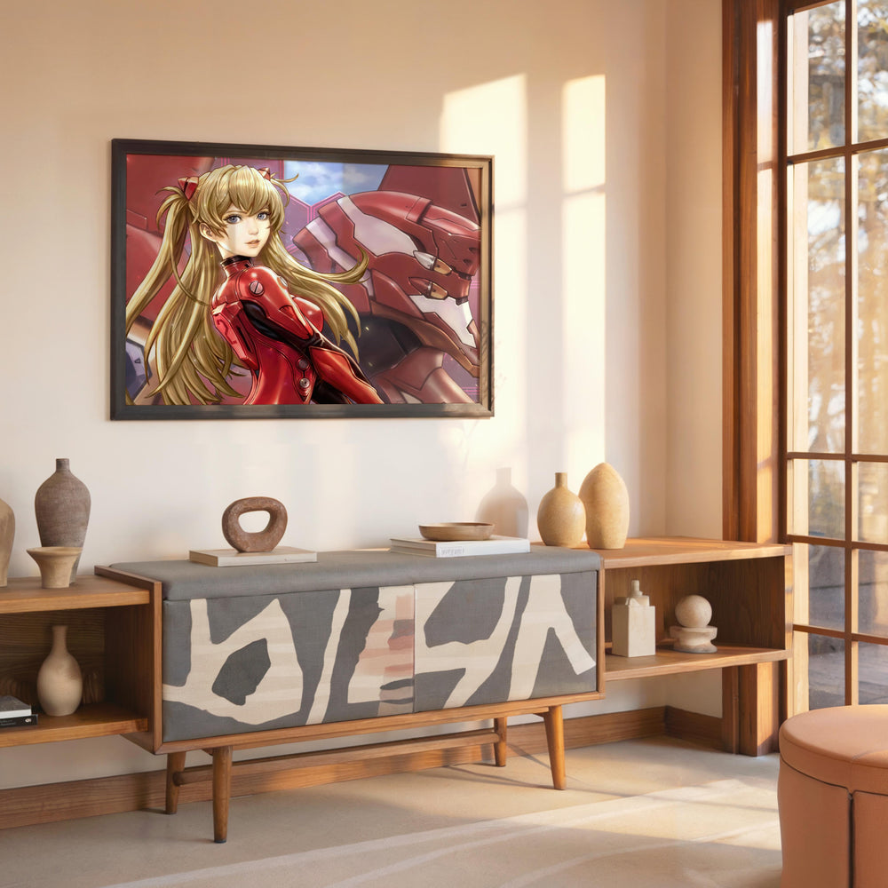Tableau Neon Genesis Evangelion Rousse Armure Geante