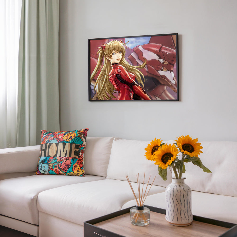 Tableau Neon Genesis Evangelion Rousse Armure Geante