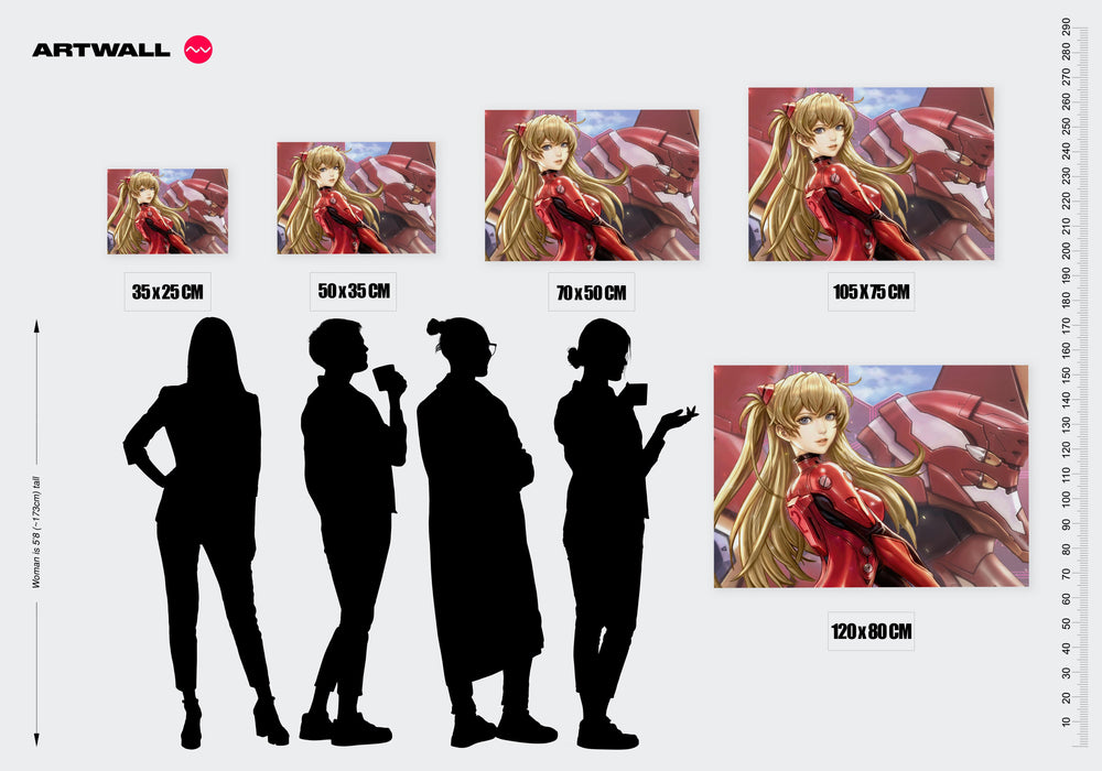 Tableau Neon Genesis Evangelion Rousse Armure Geante
