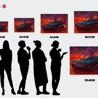 Tableau Neon Genesis Evangelion Voiture Desert Geant