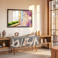 Tableau No Game No Life Fille Fenetre Pensives