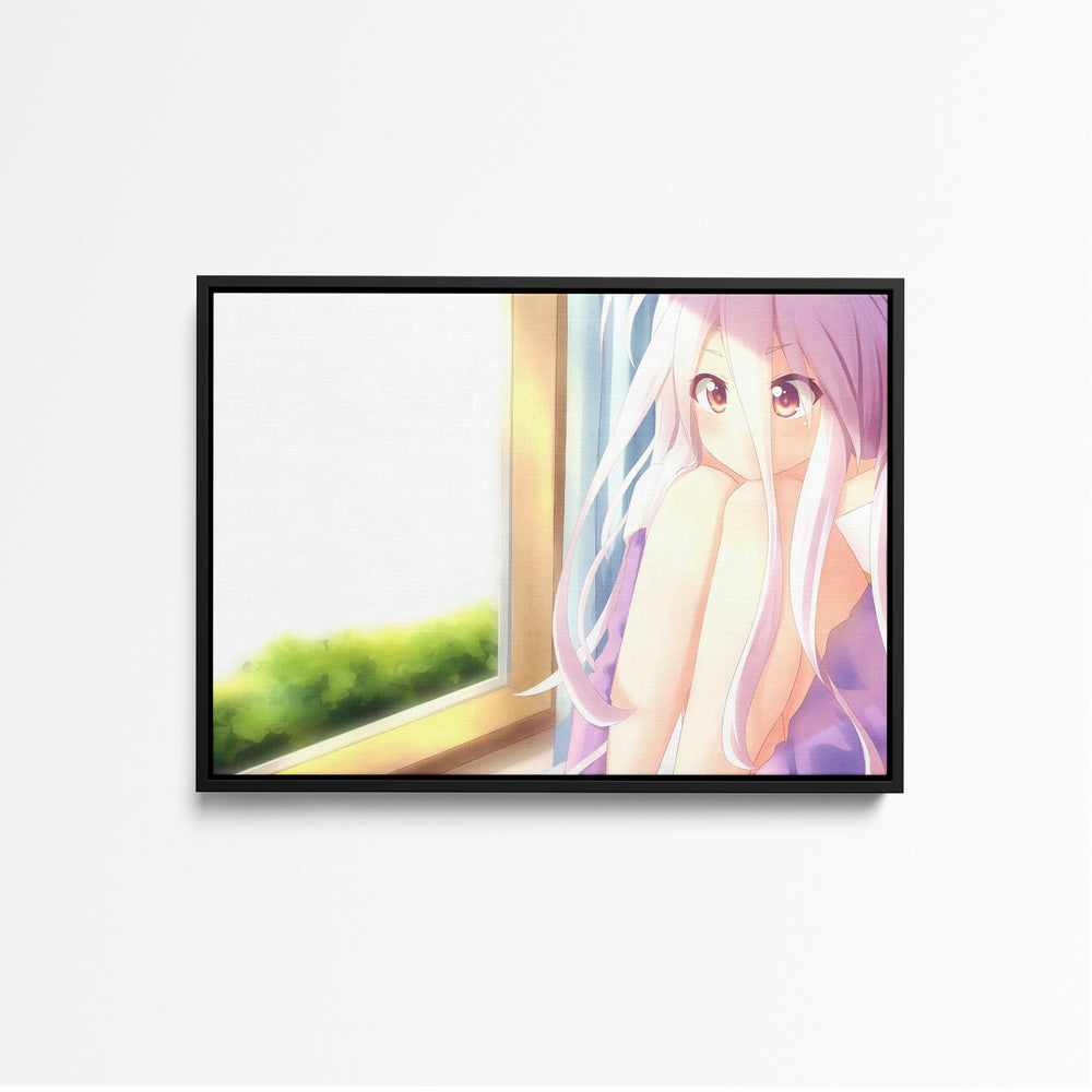 Tableau No Game No Life Fille Fenetre Pensives