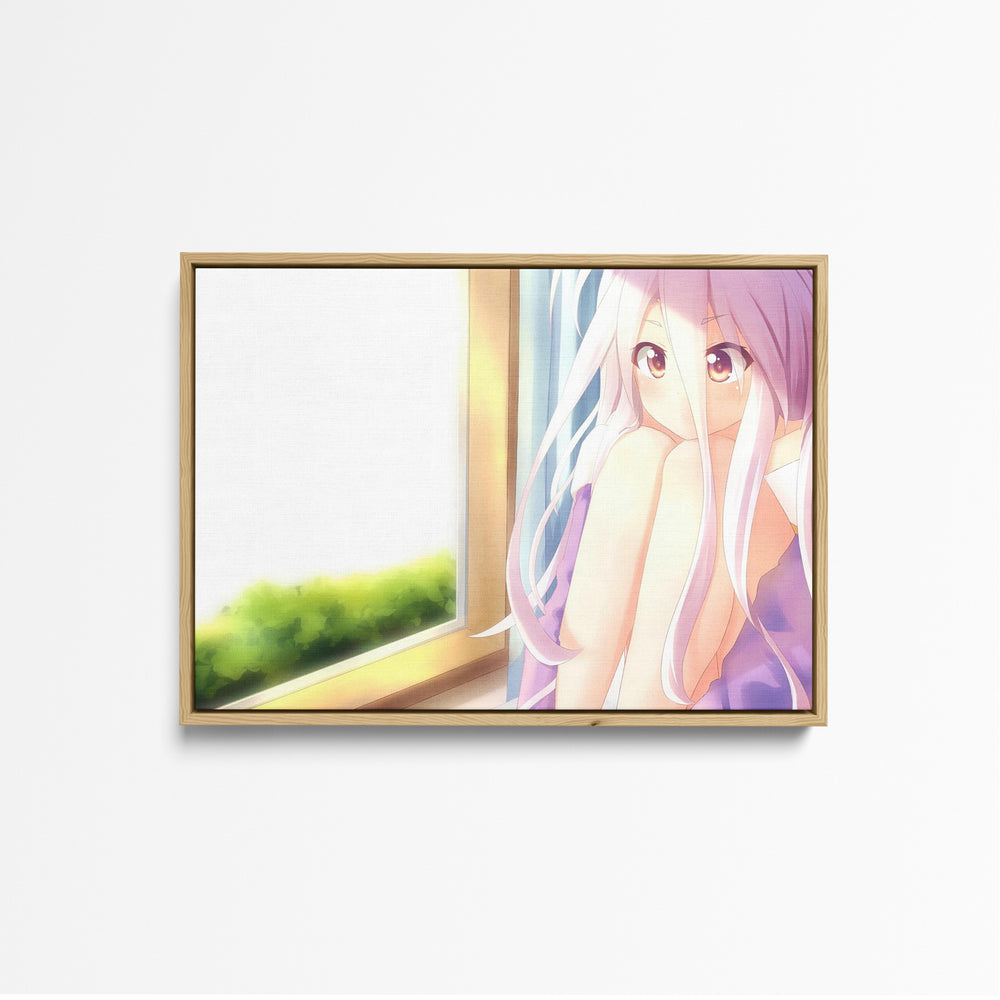 Tableau No Game No Life Fille Fenetre Pensives
