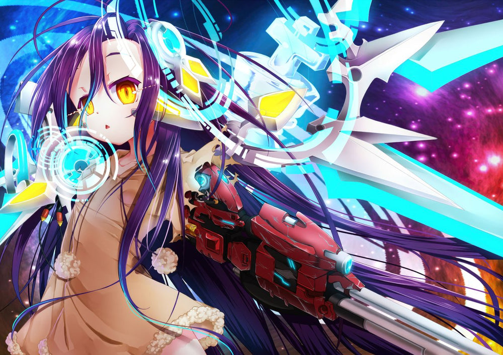 Tableau No Game No Life Guerriere Cybernetiques Futuriste