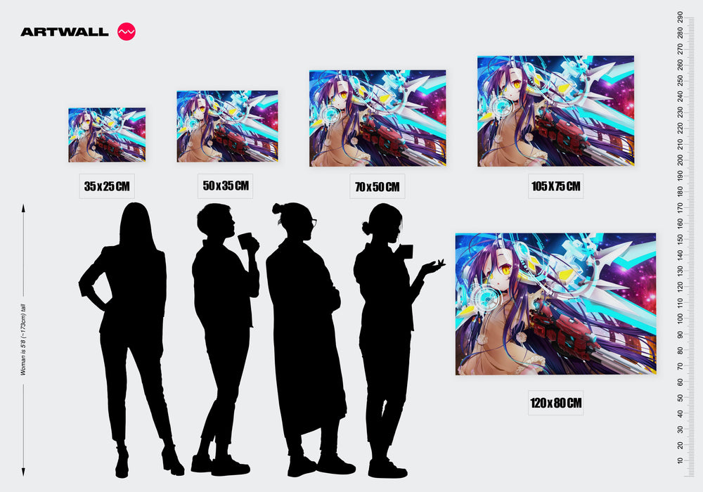 Tableau No Game No Life Guerriere Cybernetiques Futuriste