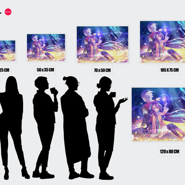Tableau No Game No Life Jeune Mage Mystique — Toile sur châssis