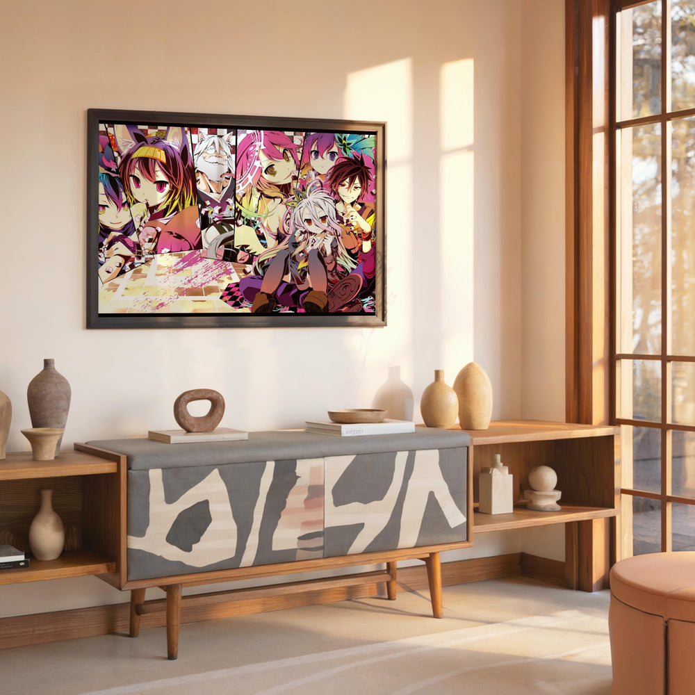 Tableau No Game No Life Personnages Colores Joyeux
