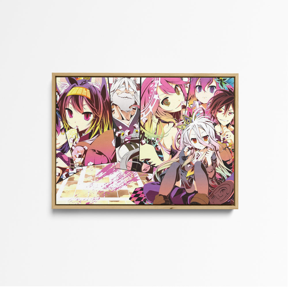 Tableau No Game No Life Personnages Colores Joyeux