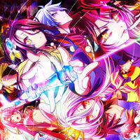 Tableau No Game No Life Personnages Flottants Colores