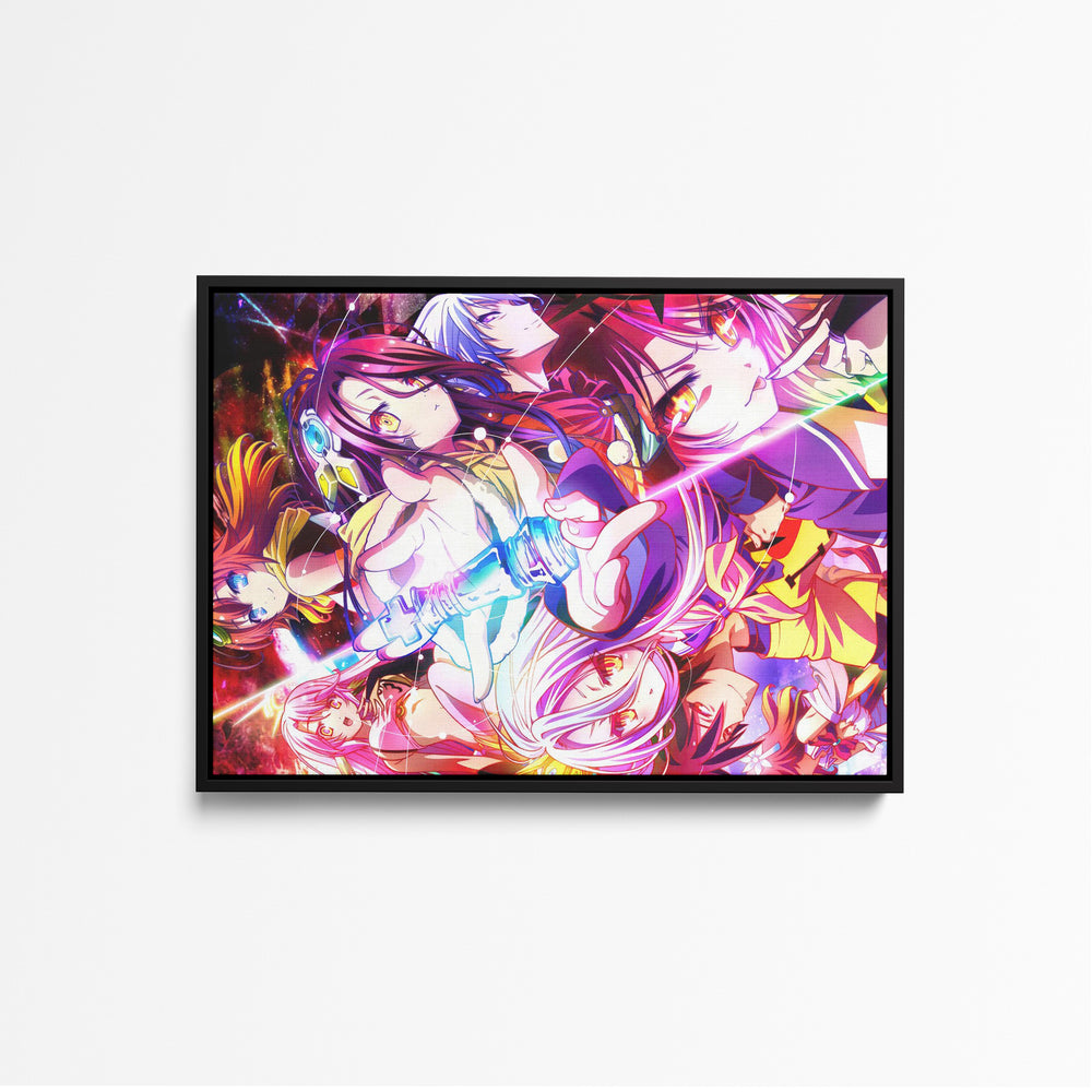 Tableau No Game No Life Personnages Flottants Colores