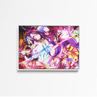 Tableau No Game No Life Personnages Flottants Colores