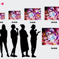 Tableau No Game No Life Personnages Flottants Colores