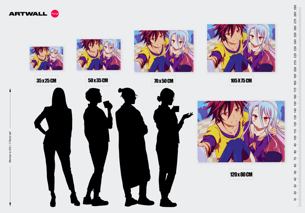 Tableau No Game No Life Selfie Complice Colore