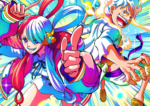 Tableau One Piece Couple Dynamique Exuberant