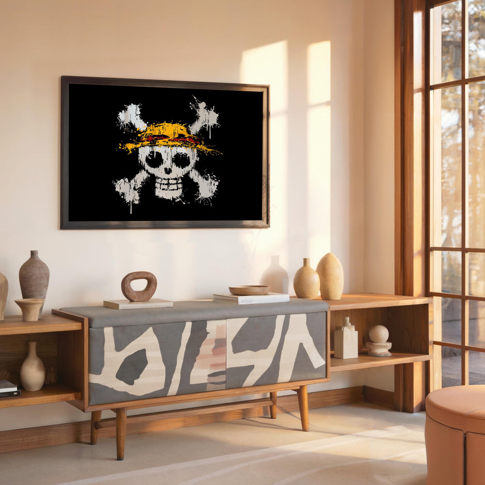 Tableau One Piece Crane Chapeau Paille