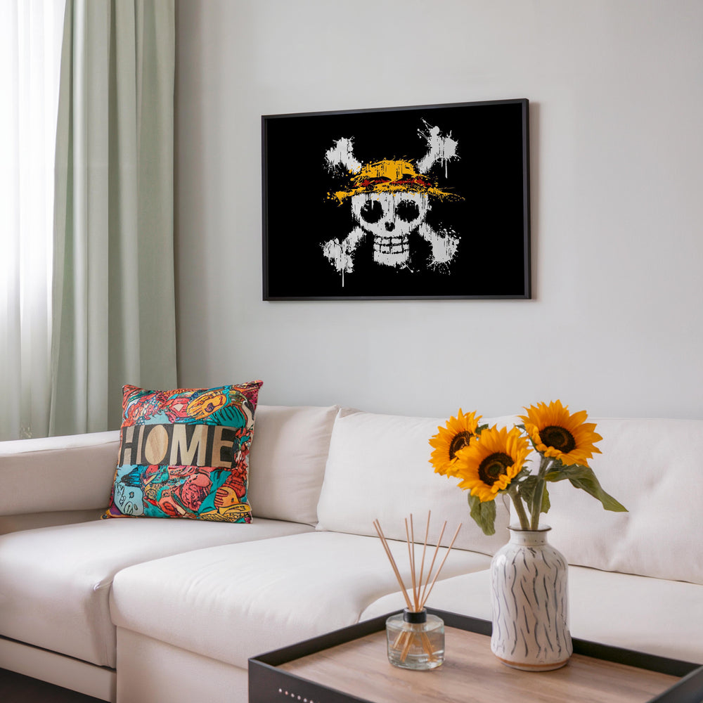 Tableau One Piece Crane Chapeau Paille