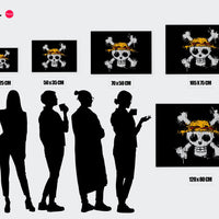 Tableau One Piece Crane Chapeau Paille