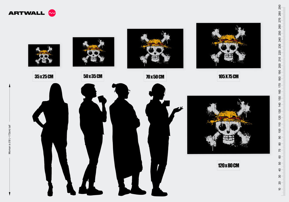 Tableau One Piece Crane Chapeau Paille