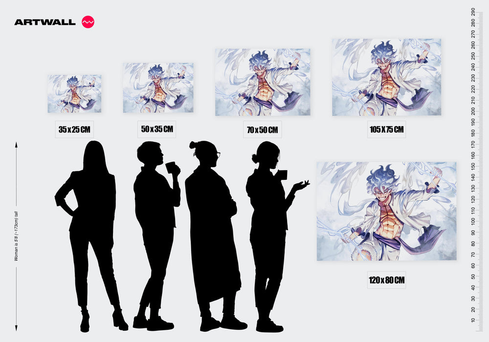 Tableau One Piece Eclair Enrage Puissant