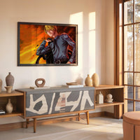 Tableau One Piece Homme Face Flammes