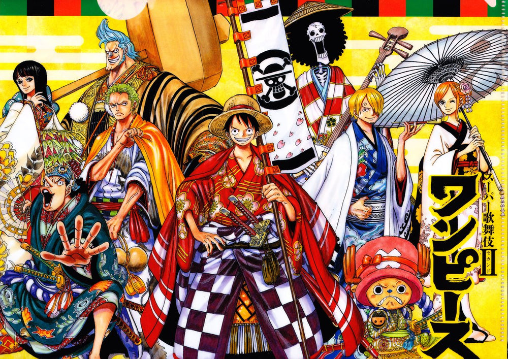 Tableau One Piece Pirates En Kimonos