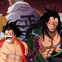 Tableau One Piece Trois Guerriers Puissants