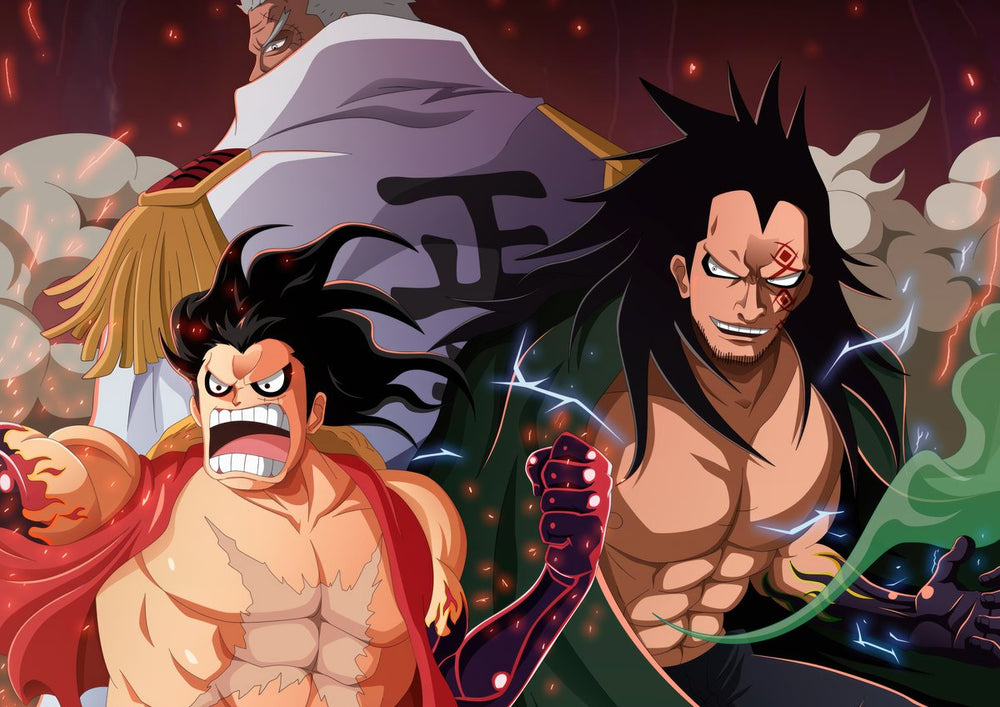 Tableau One Piece Trois Guerriers Puissants