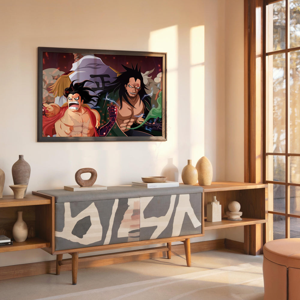 Tableau One Piece Trois Guerriers Puissants