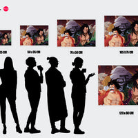 Tableau One Piece Trois Guerriers Puissants