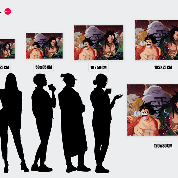 Tableau One Piece Trois Guerriers Puissants — Toile sur châssis