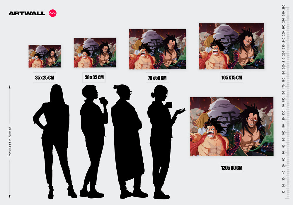 Tableau One Piece Trois Guerriers Puissants