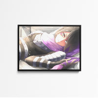 Tableau One Punch Man Guerrier Echarpe Violet