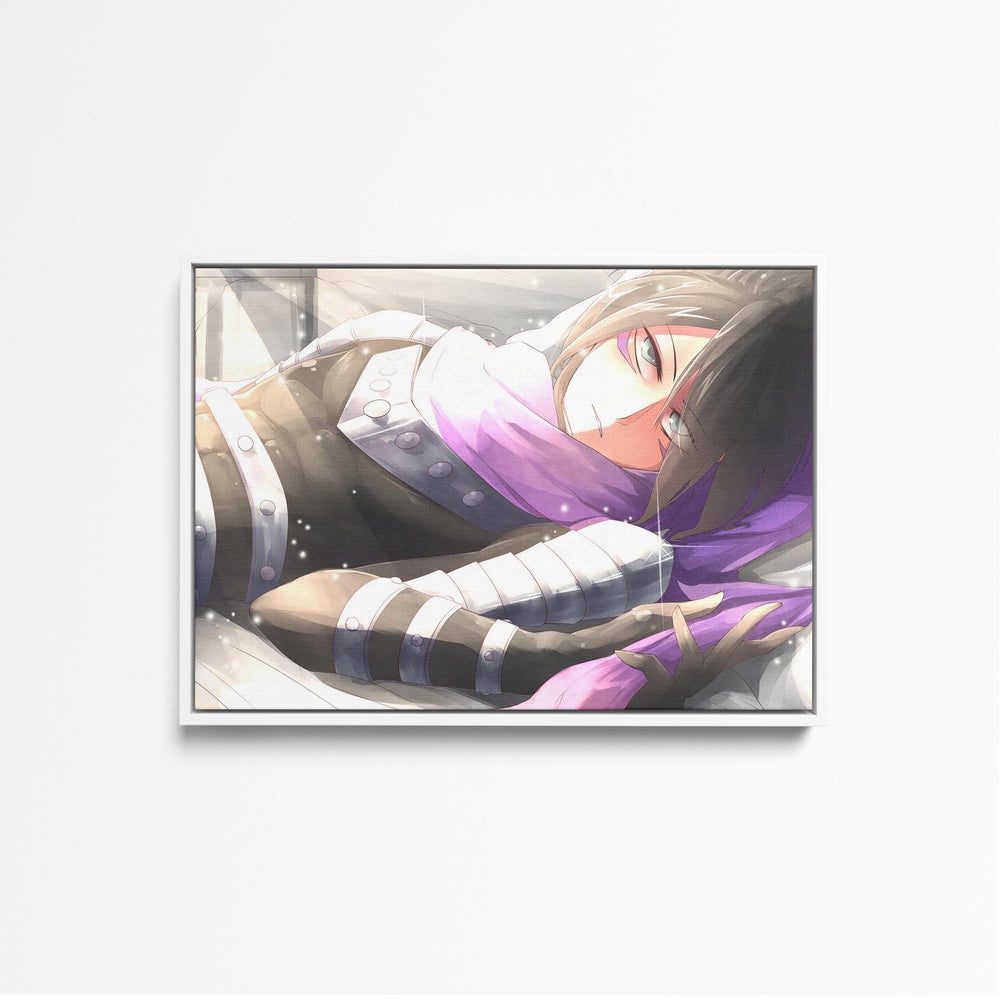 Tableau One Punch Man Guerrier Echarpe Violet