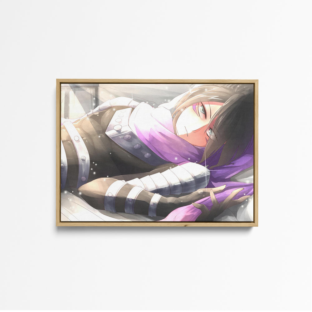 Tableau One Punch Man Guerrier Echarpe Violet