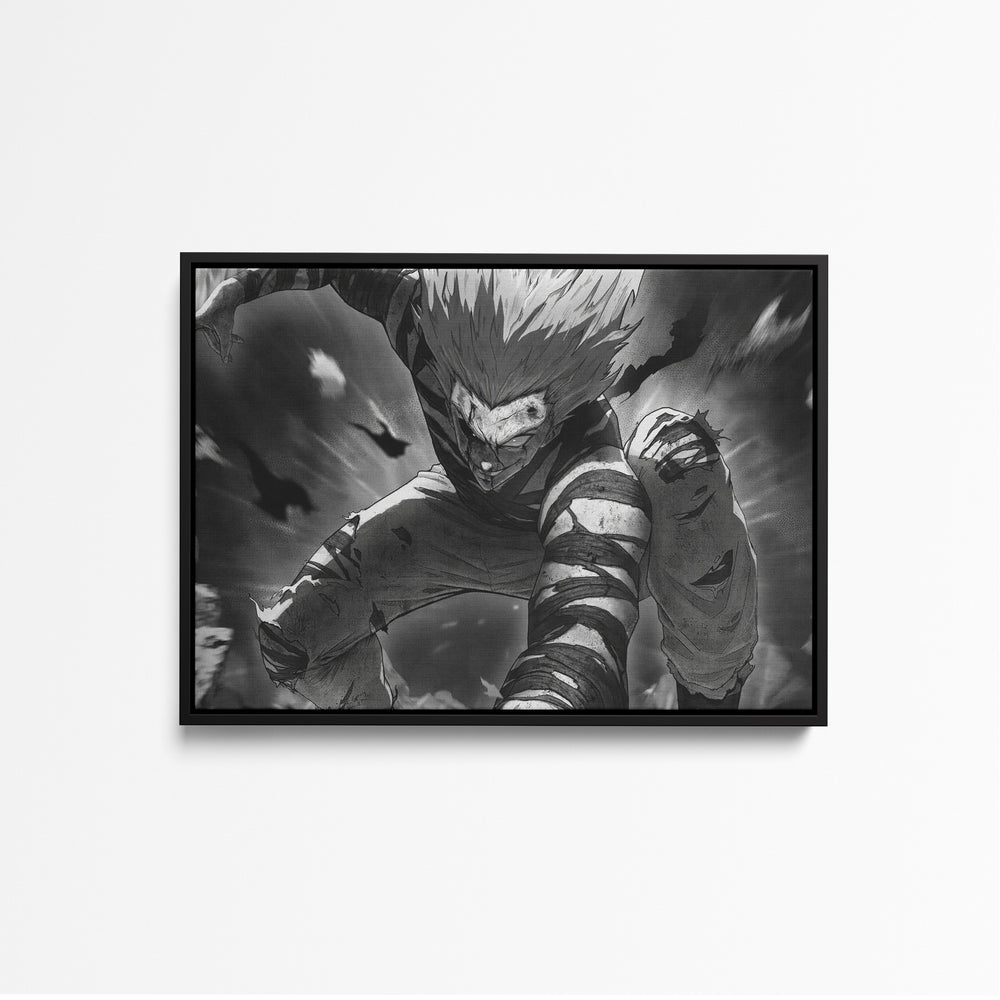 Tableau One Punch Man Guerrier Enrage Bondissant