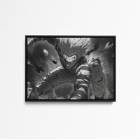 Tableau One Punch Man Guerrier Enrage Bondissant