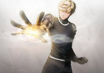 Tableau One Punch Man Guerrier Main Lumineuse
